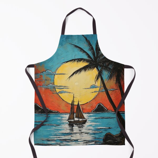 Item preview, Lanikai beach colorful travel vintage graphics designed and sold by wonderfulpark.
