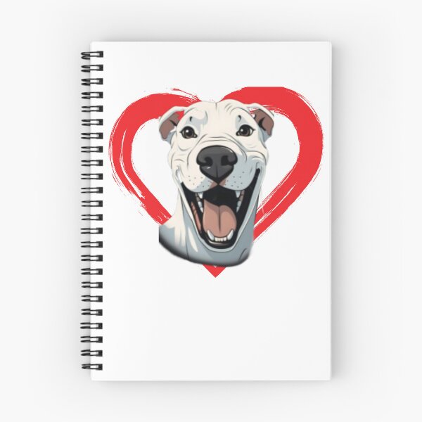 Item preview, Dogo Argentino Cartoon in Love Heart swoosh  designed and sold by For Dog Sake!®.