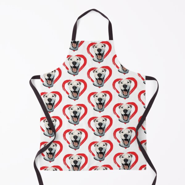 Item preview, Dogo Argentino Cartoon in Love Heart swoosh designed and sold by For Dog Sake!®.