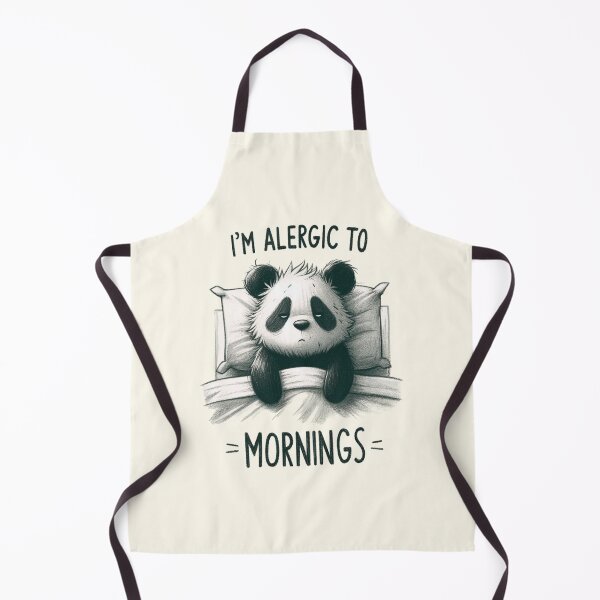 Item preview, Panda Allergic to Mornings Illustration designed and sold by RuyaFab.