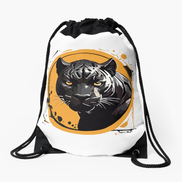 Black Panther Drawstring Bags for Sale