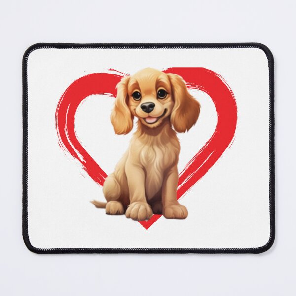 Item preview, English Cocker Spaniel Cartoon in Love Heart swoosh designed and sold by For Dog Sake!®.