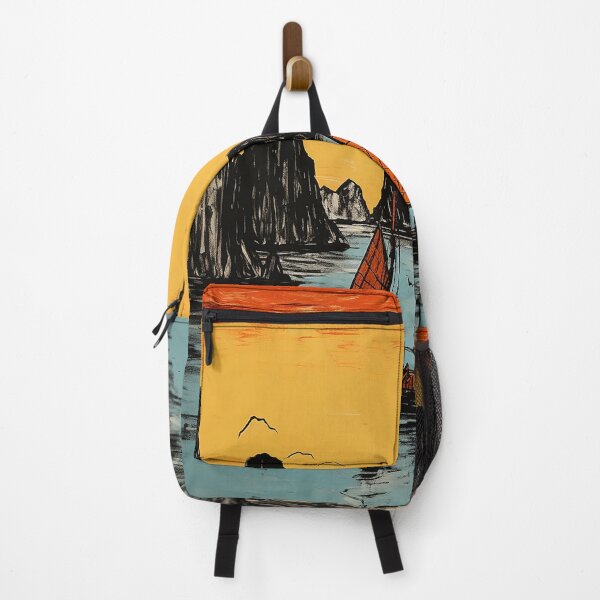 Item preview,  Halong beach colorful travel vintage graphics designed and sold by wonderfulpark.