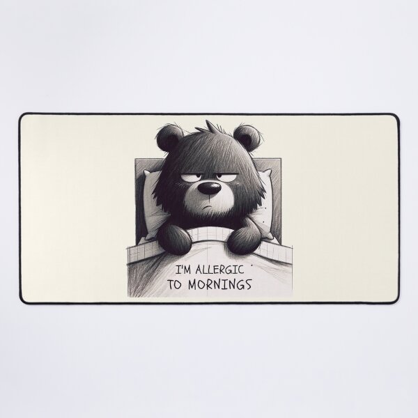 Item preview, Grumpy Bear Allergic to Mornings Illustration designed and sold by RuyaFab.