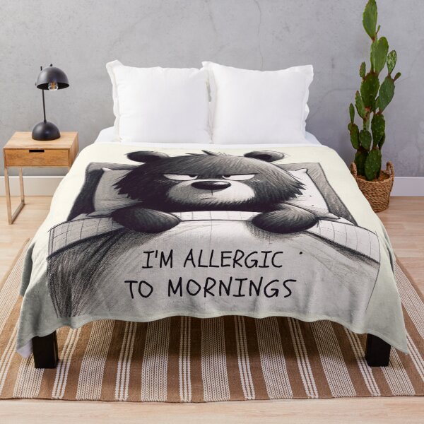 Item preview, Grumpy Bear Allergic to Mornings Illustration designed and sold by RuyaFab.