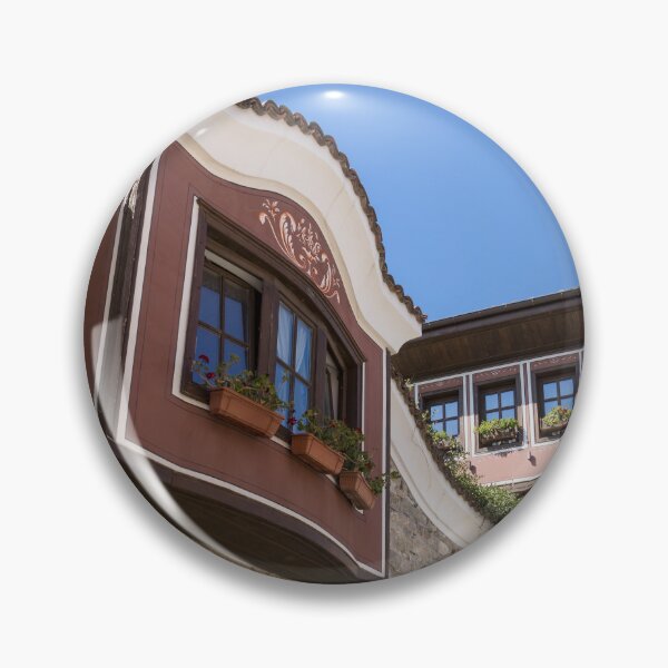 Item preview, Steep Cobblestoned Street National Revival House and Cool Oriel Window designed and sold by Georgia Mizuleva.