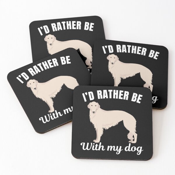 Item preview, I'd rather be with my dog, funny Russian Borzoi owner saying or quote designed and sold by NBSStore.