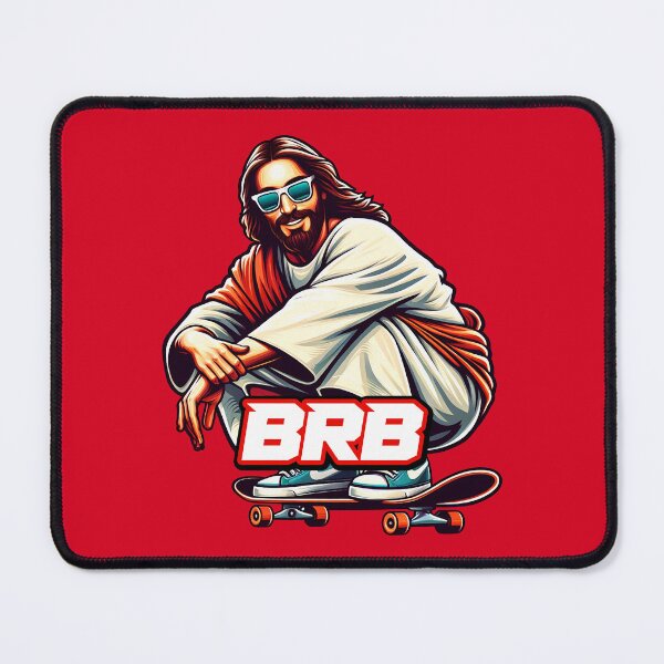 Item preview, BRB meme Jesus is coming soon Skateboarding designed and sold by plushism.