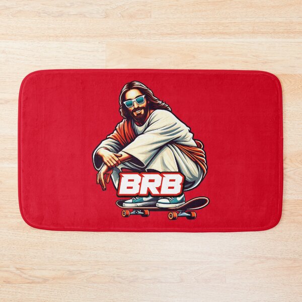 Item preview, BRB meme Jesus is coming soon Skateboarding designed and sold by plushism.