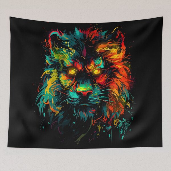 Item preview, Nocturnal Revenge Abstract Lion designed and sold by Spookyashell.