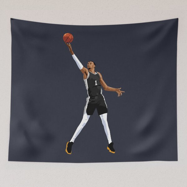 Item preview, Victor Wembanyama Vector Layup black Qiangy designed and sold by EerieHarakiri.