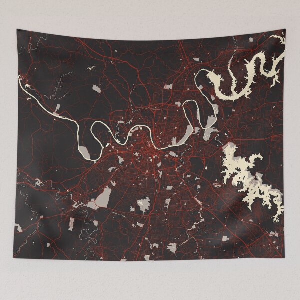Item preview, Nashville City Map of Tennessee, USA - Vector designed and sold by deMAP.