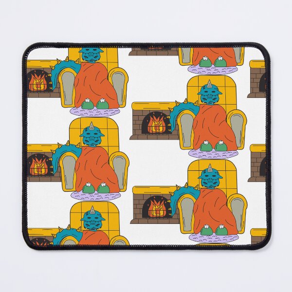 Item preview, Funny fantasy character dragon sitting by the fireplace. designed and sold by Innamalinka.