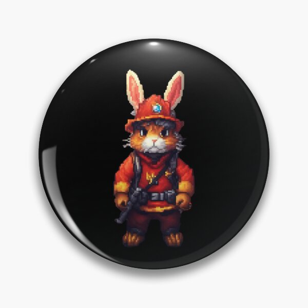 Item preview, Pixel Rabbit firefighter designed and sold by HarriPaloma.