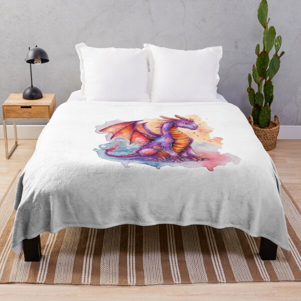 Aperçu de l'œuvre Dragon fantastique à l'aquarelle créée et vendue par kyshaspace.
