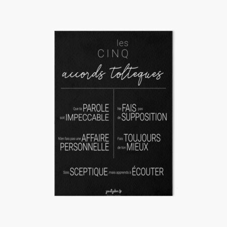Affiche des accords toltèques n°2 Impression rigide