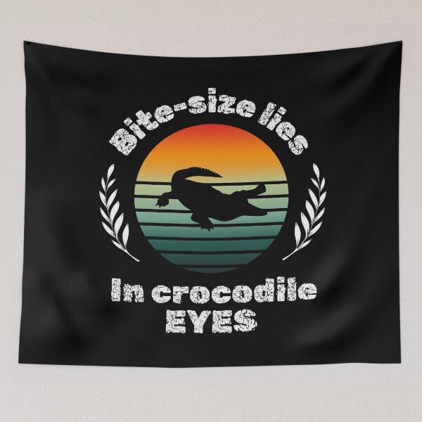 Item preview, crocodile animal alligator cute funny silhouette reptile retro sunset designed and sold by DesignYourWaystore.