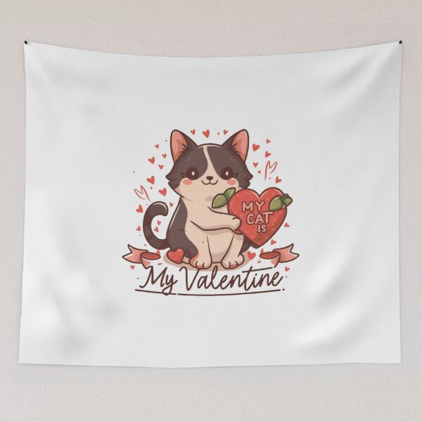 Item preview, My cat is my valentine designed and sold by Creativedsigna.