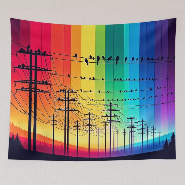 Item preview, Vivid Spectrum: Birds at Twilight designed and sold by CanvasLady.