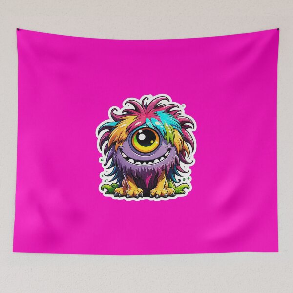 Item preview, GiggleTuft – The Color Explosion Monster designed and sold by digistampdesign.