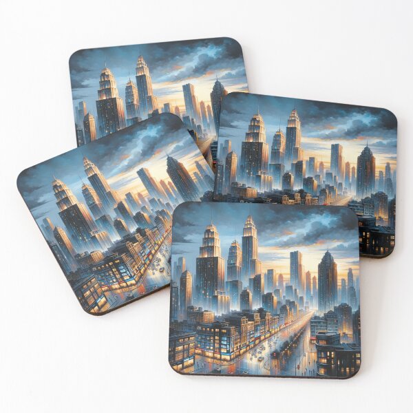 Item preview, Twilight Cityscape designed and sold by BestArtByArvind.