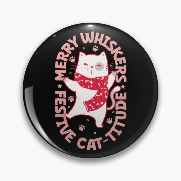 Item preview, Merry Whiskers Festive Cat-titude designed and sold by RuggedCocoShop.