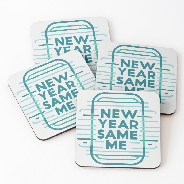 Item preview, new year same me - green lines design designed and sold by EvaAngel.
