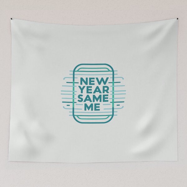 Item preview, new year same me - green lines design designed and sold by EvaAngel.