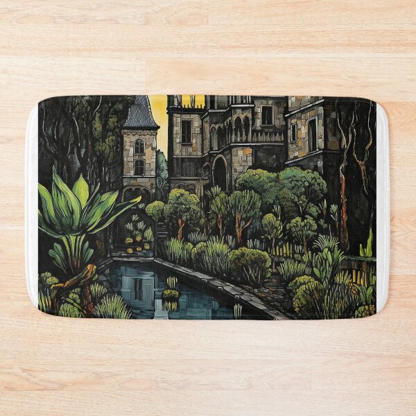 Item preview, villa garden colorful travel vintage graphics designed and sold by wonderfulpark.