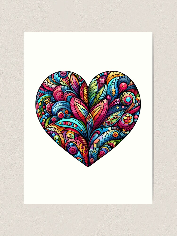 絵画作品　a sweet heart Keith Haring 'Figures with Red Heart' 1988 Vintage Original