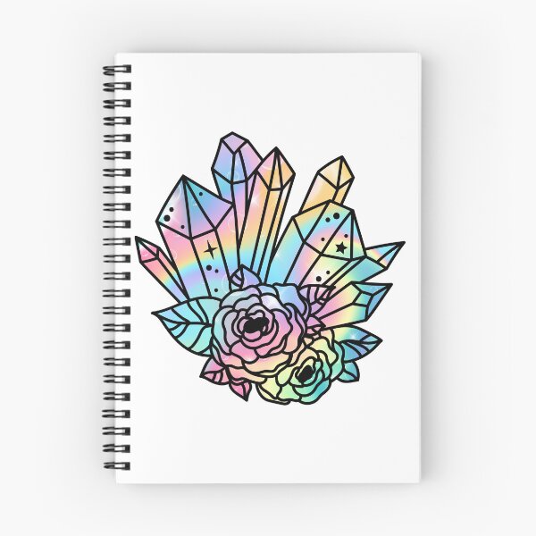 Item preview, Flower Celestial Crystal Boho Hippie Pastel Fantasy Rainbow designed and sold by Nicole Creates.