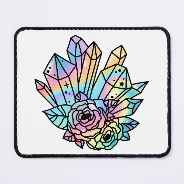 Item preview, Flower Celestial Crystal Boho Hippie Pastel Fantasy Rainbow designed and sold by Nicole Creates.
