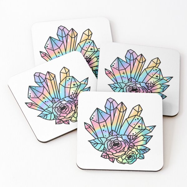 Item preview, Flower Celestial Crystal Boho Hippie Pastel Fantasy Rainbow designed and sold by Nicole Creates.