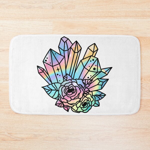 Item preview, Flower Celestial Crystal Boho Hippie Pastel Fantasy Rainbow designed and sold by Nicole Creates.