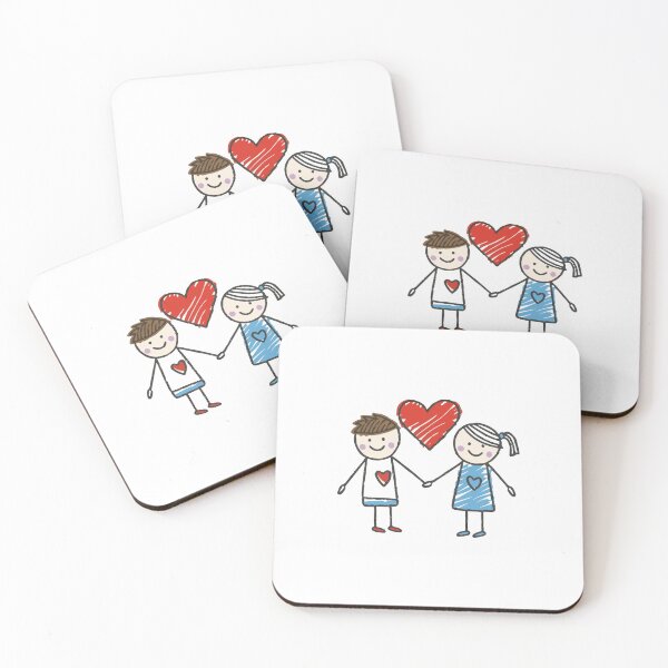 Item preview, Love boy girl hand drawn valentines drawing desire heart designed and sold by w1ckerman.