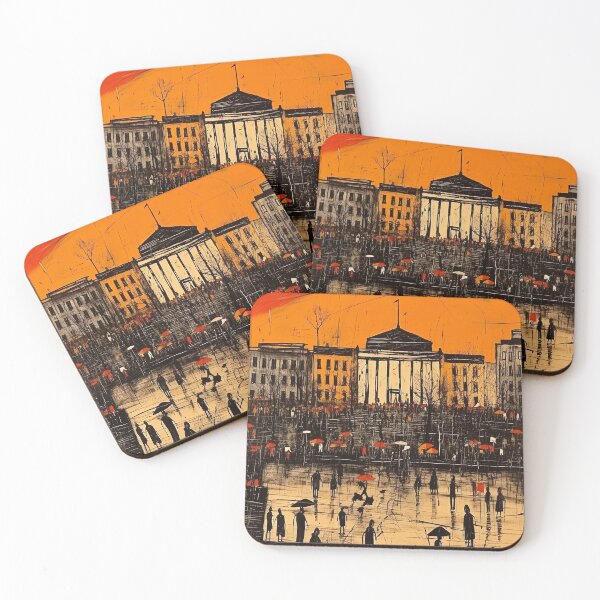 Item preview, Square colorful travel vintage graphics designed and sold by wonderfulpark.