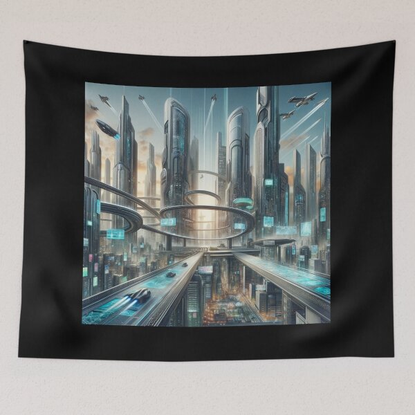 Item preview, Futuristic Cityscape Vision designed and sold by BestArtByArvind.