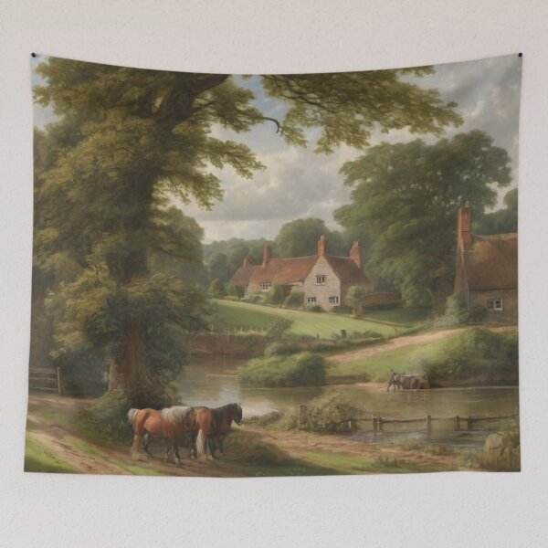 Item preview, Countryside View with Horses designed and sold by Barbara Burgess.