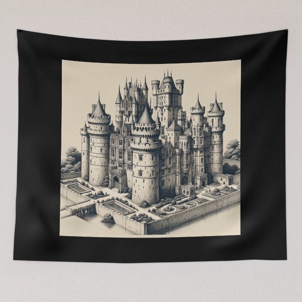 Item preview, Medieval Castle Grandeur designed and sold by BestArtByArvind.