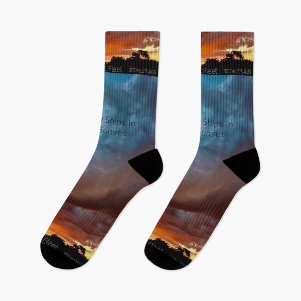 Item preview, GALACTIC ART - CLOAKED SKY SHIPS & STORMY SUNSET designed and sold by GalacticFleet.
