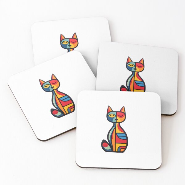 Item preview, elegant and colorful cat designed and sold by LydieDigitalArt.