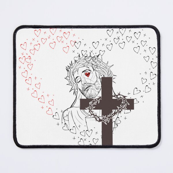 Item preview, Jesus Christ crucified John 316 accessories love hearts Christian Easter cross crucifix  designed and sold by joyfulartful.