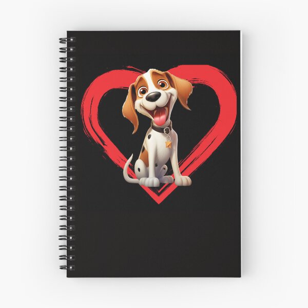 Item preview, English Fox Hound Cartoon in Love Heart swoosh  designed and sold by For Dog Sake!®.