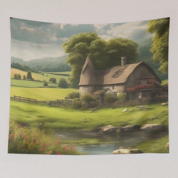 Item preview, Countryside View with stream designed and sold by Barbara Burgess.