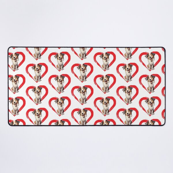 Item preview, English Shepherd Cartoon in Love Heart swoosh  designed and sold by For Dog Sake!®.