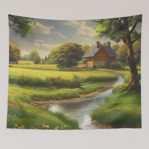 Item preview, Country view with Stream designed and sold by Barbara Burgess.