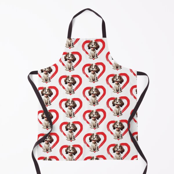Item preview, English Springer Spaniel Cartoon in Love Heart swoosh designed and sold by For Dog Sake!®.
