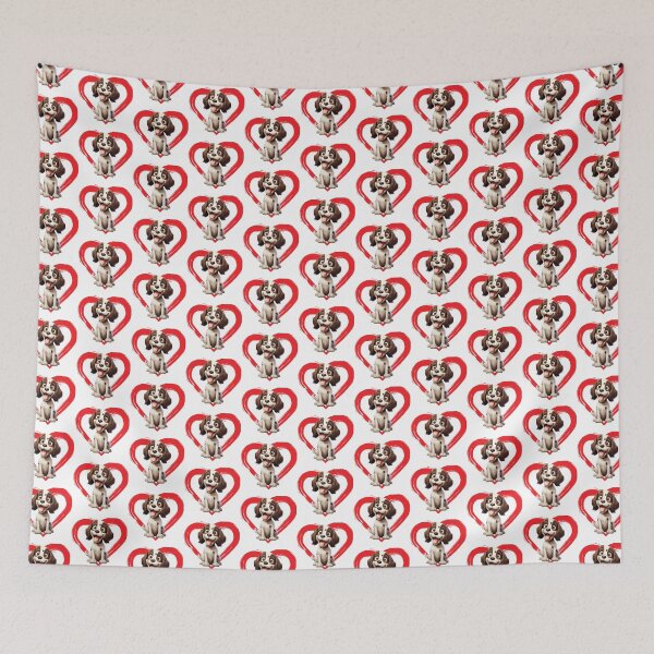 Item preview, English Springer Spaniel Cartoon in Love Heart swoosh  designed and sold by For Dog Sake!®.