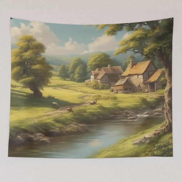 Item preview, Country view with Stream designed and sold by Barbara Burgess.