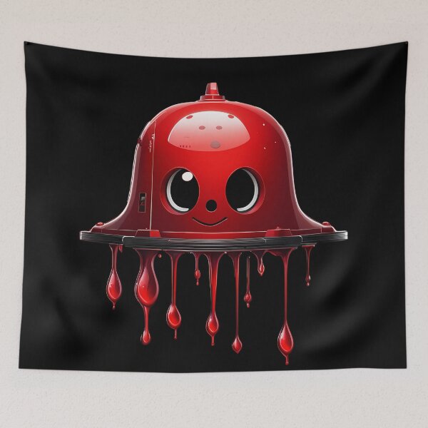 Item preview, Laughing Welcome: Funny Mechanical Red Ghost designed and sold by Artedig.